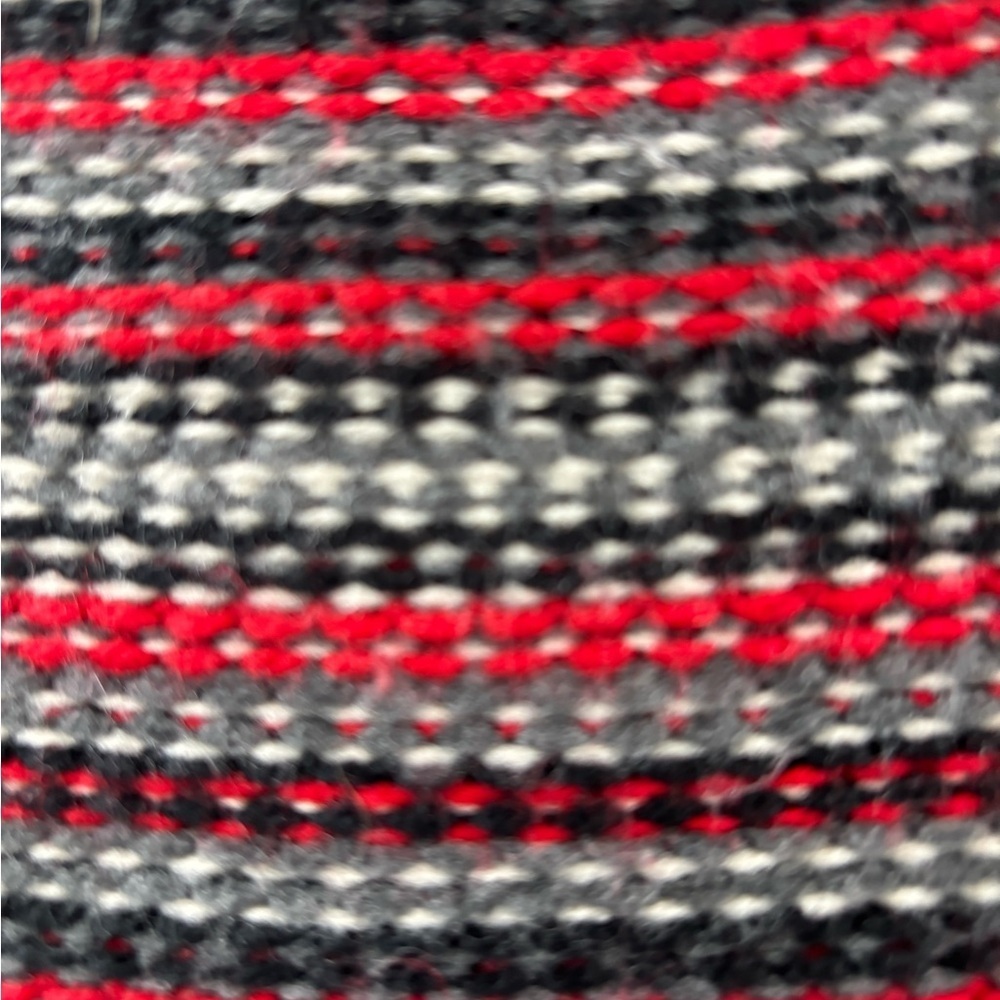 Vintage Covington Red and Black Striped Knit 3/4 Sleeve Cardigan - Picture 7 of 7